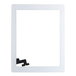 Glas iPad 2 Digitizer - Komplett med Hemknapp - Vit