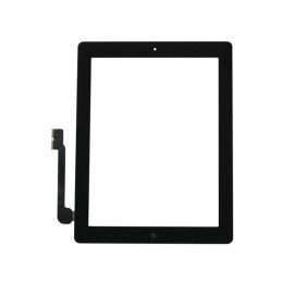 Glas iPad 3/4 Digitizer - Komplett med Hemknapp - Svart