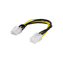 Deltaco Adapter Cable, 6-pin PCI-Express to 8-pin PCI-Express, 10cm