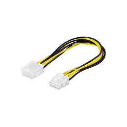 Adapter Cable, Extension Cable 8-Pin ATX-12V, EPS12V, Male-Female, 25cm