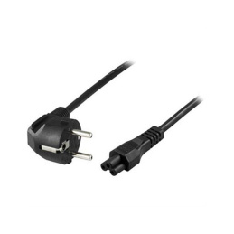 Power Cable Grounded 3-Pin, 1m - Black