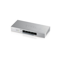Zyxel GS1200-5HP v2, Web Managed Switch, 5-Ports, 1Gbit/s, 60W PoE, Manageable - Silver
