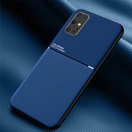 Samsung Galaxy S20 Ultra Ultratunt lyxigt stötsäkert läderfodral - Blå
