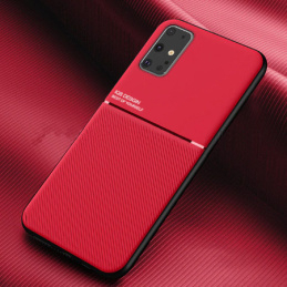 Huawei P40 Pro - Ultratunt lyxigt stötsäkert läderfodral - Röd