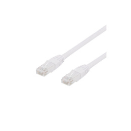 Deltaco U/UTP Cat6 Patch Cable, 0.3m, 250MHz, Delta Certified, LSZH, White