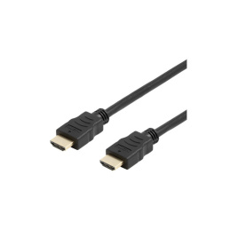 Flexibel HDMI-kabel, 2m, High Speed with Ethernet, 4K, UltraHD i 60Hz - Svart