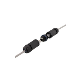 Deltaco Water and Dustproof Splice for Patch Cable, 2x RJ45, Cat6, Shielded, IP67, Black