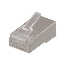 RJ45 Connector for Network, Cat6a, Shielded, 20-pieces