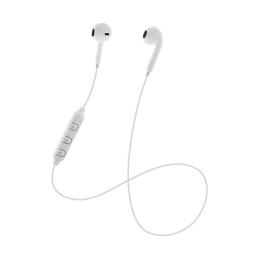 Streetz Semi-in-ear Bluetooth Headset, Optimal Passform, Mediekontroller, Vit