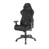 Deltaco Gaming Gaming Chair in Nylon, Neck Pillow, Back Cushion, Black/Orange