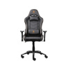 Deltaco Gaming Gaming Chair in Artificial Leather, Neck pillow, Back Cushion, Black/Orange