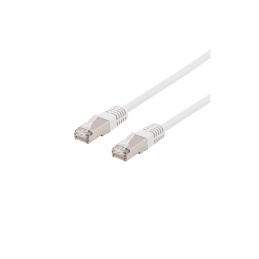 Deltaco S/FTP Cat6 Patch Cable, 0.5m, 250MHz, Delta Certified, LSZH, White