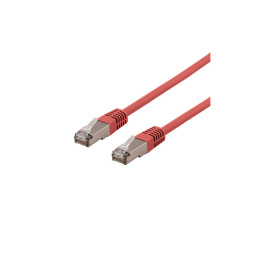Deltaco S/FTP Cat6 Patch Cable, 0.5m, 250MHz, Delta Certified, LSZH, Red