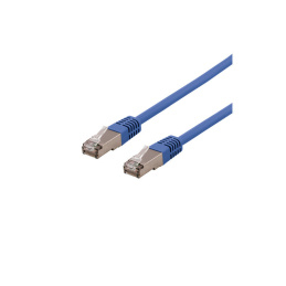 Deltaco S/FTP Cat6 Patch Cable, 0.5m, 250MHz, Delta Certified, LSZH, Blue