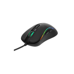 Deltaco Gaming Optical Mouse, RGB, Avago 3050 Sensor, 4000 DPI, 500 Hz, Interchangeable Side Panels, USB, Black