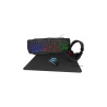 Deltaco Gaming 4-in-1 RGB Gaming Kit, Headset, Keyboard, Mouse and Mouse Pad, RGB - Black
