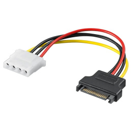 Adapter Power Cable, SATA Male to Molex Female